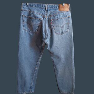 Vintage Levi's 501 Buttonfly Jeans 38x30 Tag 37x30 Fit 1990's Made In Mexico